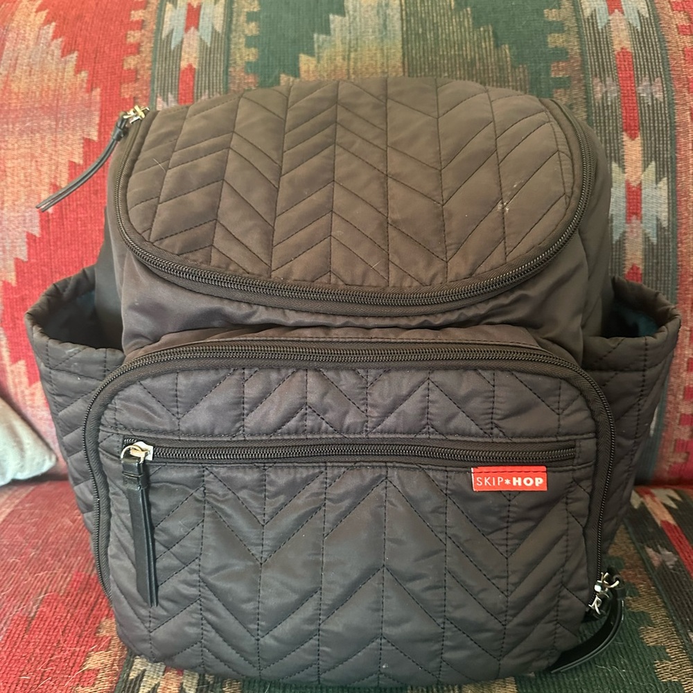 Skip Hop Quilted Black diaper bag